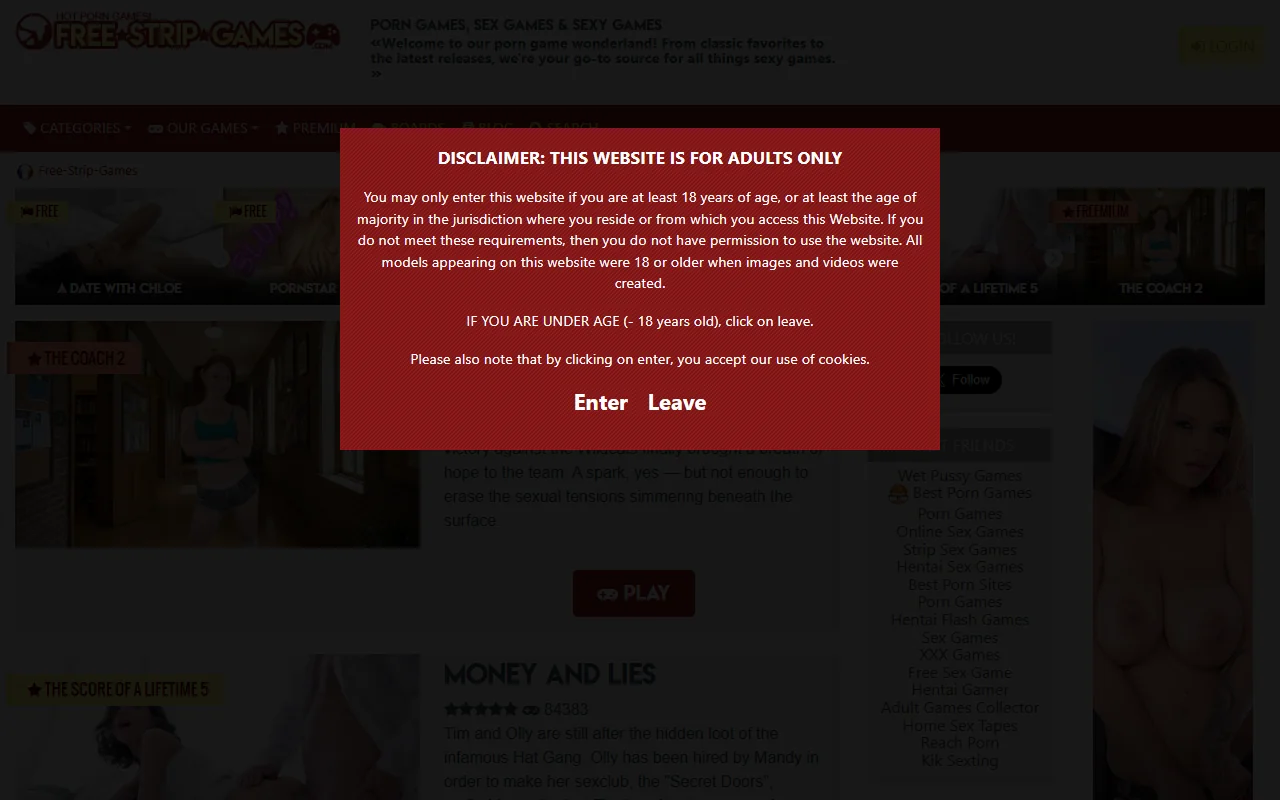 Screenshot of Free Strip Games